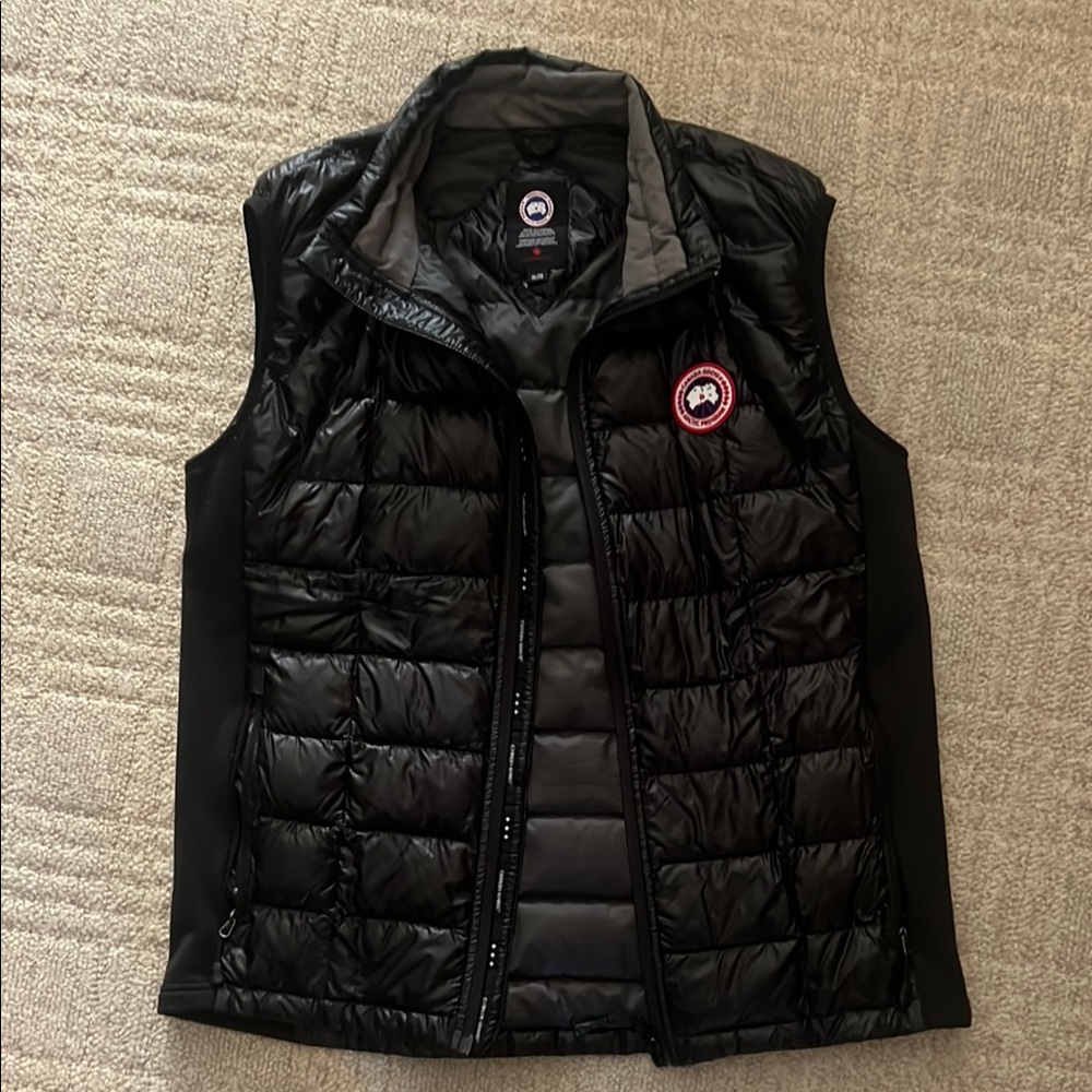 Black Puffer Vest with Logo